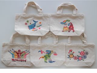 トートバッグ(小)のデザインは5種類!あなたはどのデザインがお好き?