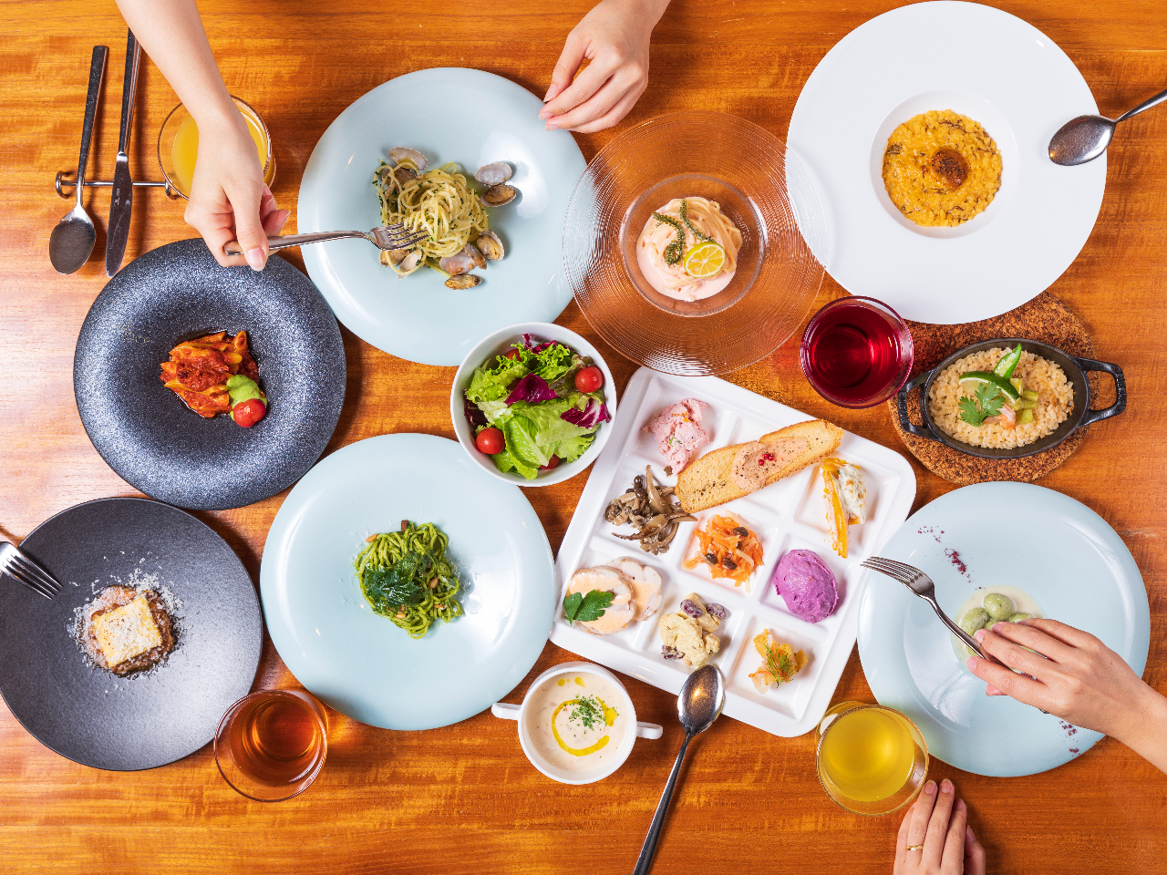 食事会 Wine&Dining The Orange】90分 パスタ&リゾット オーダーランチ