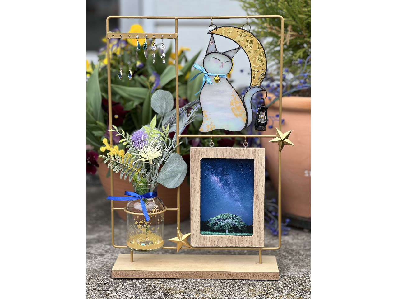 ���LVer.�@�����̉ԕr�Ǝʐ^���Ă��������b�N�t���̍��؃Z�b�g(�s�A�X�͕t���܂���j