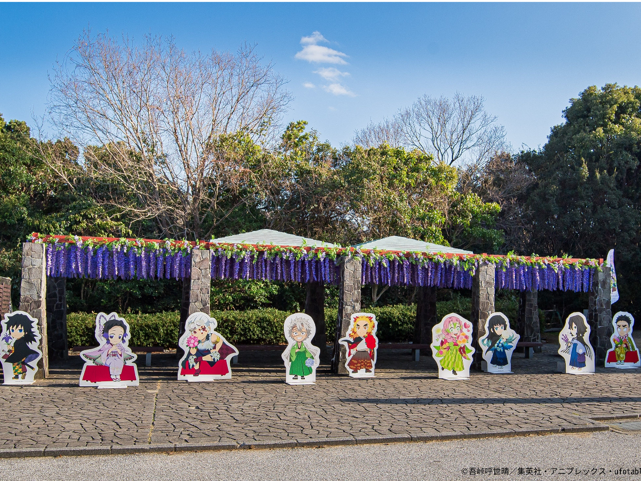 柱達が皆様をお出迎え!