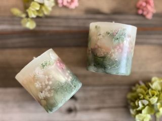 円柱型ボタニカルキャンドル