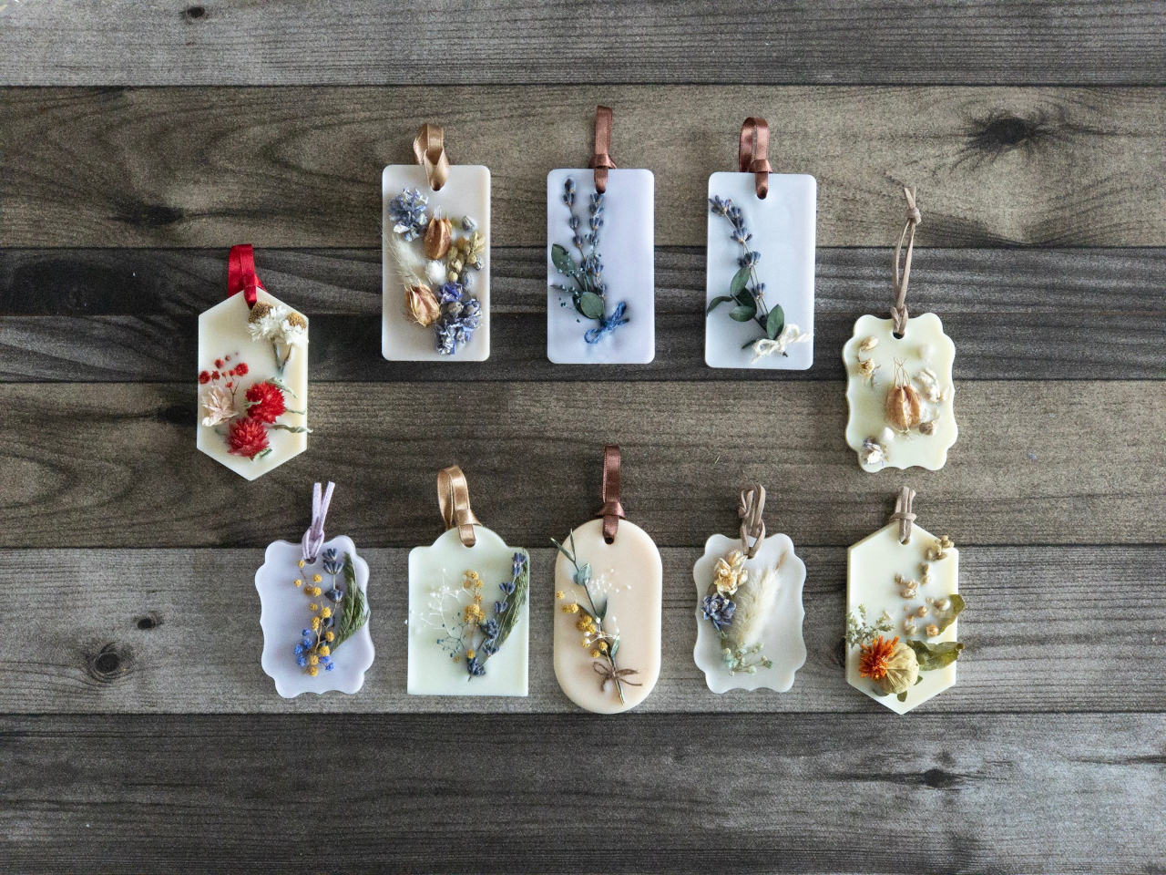 【お好みのお花と香りで!ボタニカルキャンドル&アロマワックスサシェ制作】灯すだけ...