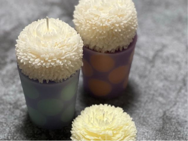 ピンポンマム (土台付き)