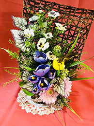 アレンジフラワー アーテフィシャルフラワーでアレンジメント体験レッスン お正月アレンジ アトリエ花色ホーマック西岡店 じゃらん遊び体験