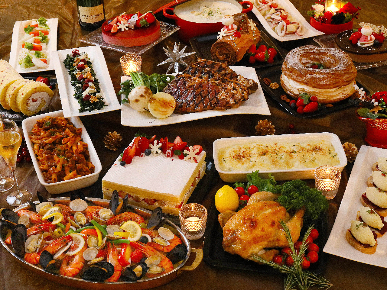 〈ディナー〉☆:*. 2025 クリスマスブッフェ .*:☆|湯楽城カリフォルニ...