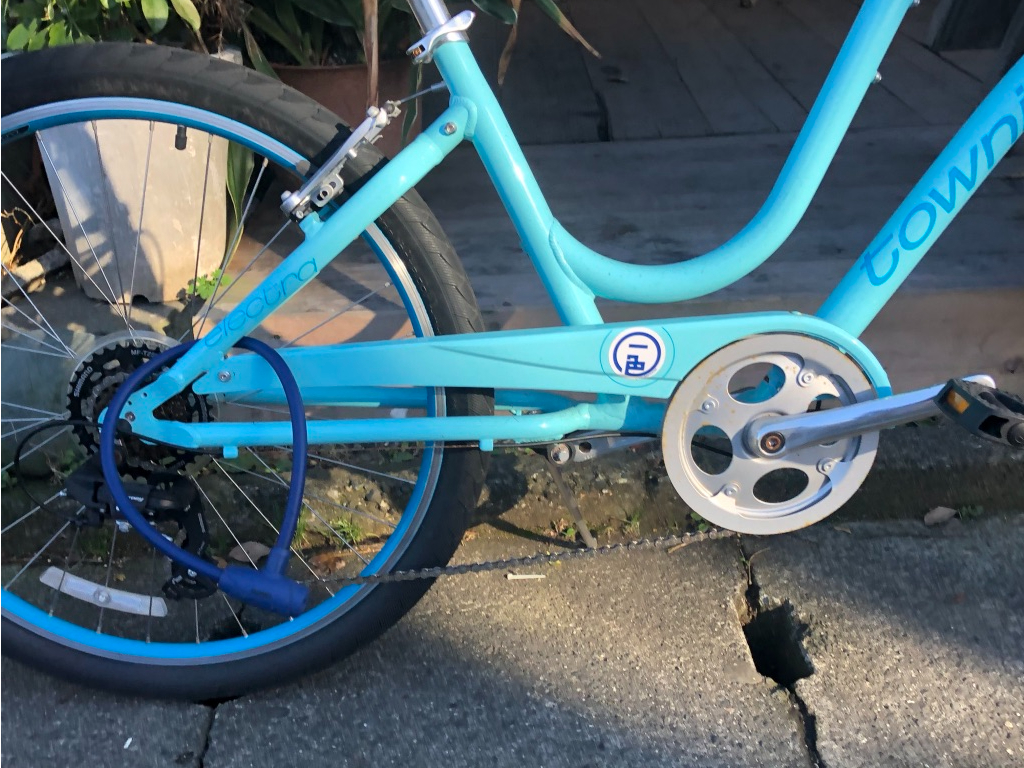 女性用の自転車もギア付きです。