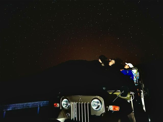 天気がいい日はホロを外してフルオープン♪満天の星空も見ることができます♪