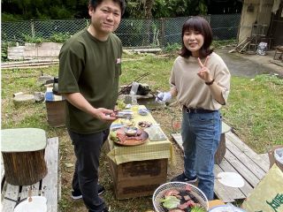 竹林を眺めながら緑と空に囲まれた裏庭でごゆっくりとお過ごしください