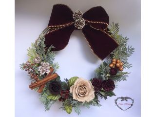 手ぶらでok ヘーゼルナッツローズのクリスマスリース プリザーブドフラワーアレンジメント Naohana じゃらん遊び体験 手ぶらでok ヘーゼルナッツローズのクリスマスリース プリザーブドフラワーアレンジメント Naohana じゃらん遊び体験