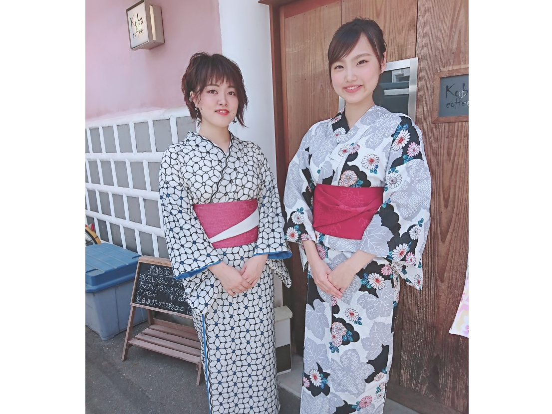 浴衣で散策楽しいですよ!