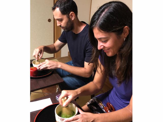 抹茶を点てていきます