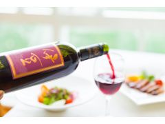 伊豆産のぶどうで造られた日本ワインはグラスでもご注文いただけます