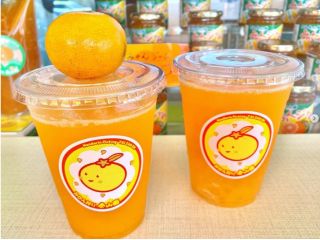 ビタミン補給に、その場でしぼる 濃厚 生搾りビタミンジュースです。甘スッパくて好評!