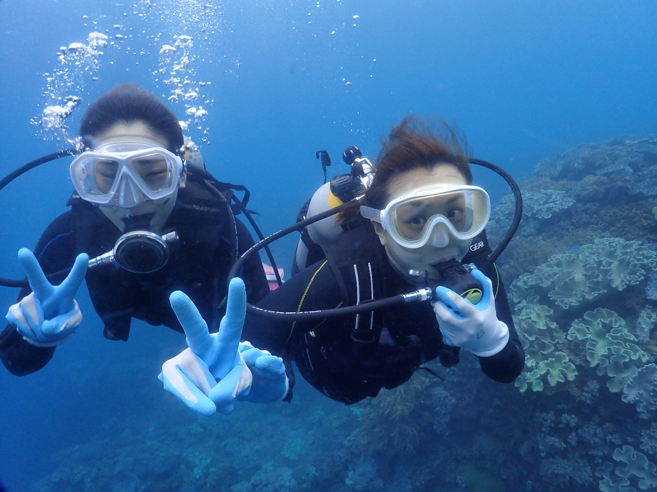 楽しすぎて水中で笑うと水が入ってきちゃいます 汗