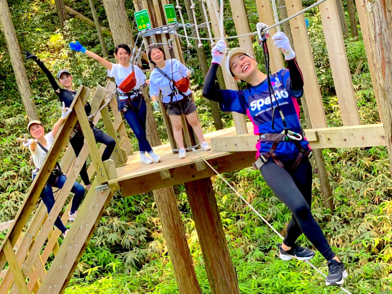 ���R�̖؂̏�ɍ��ꂽ���ꂩ�瑫��փA�N�e�B�r�e�B��n���Ă����I��p�̃n�[�l�X�𒅗p���Ă��������̂ň��S�m�ۂ̓o�b�`���I