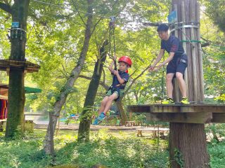 まずは高さの低い練習コースで練習をするので初めてでも安心♪