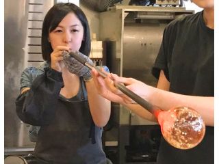 楽しい宙吹きガラス体験