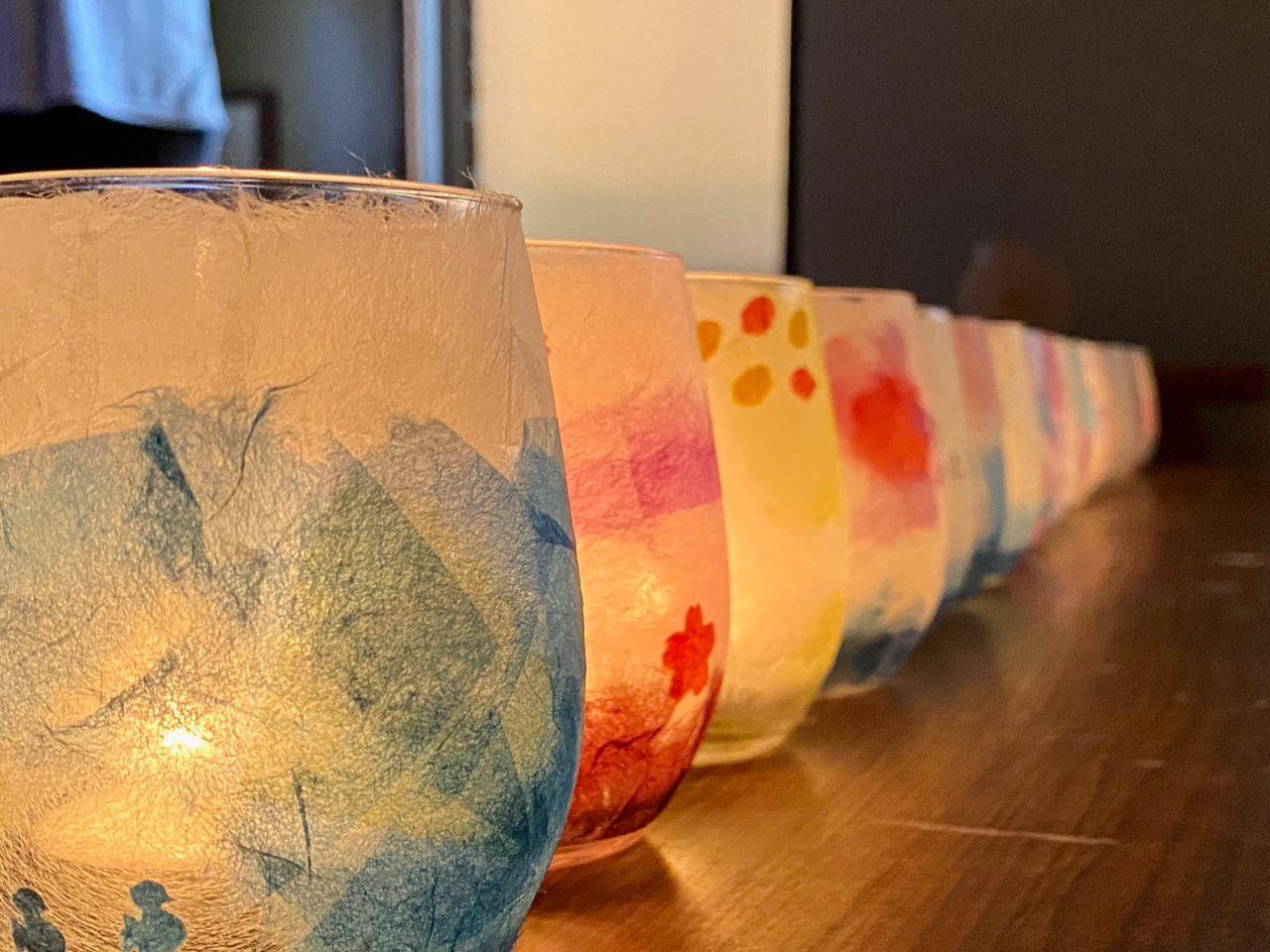 和紙+キャンドルの光=癒しのランプ 手軽に作れるのにこの完成度!