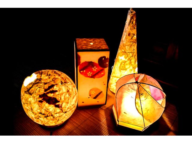 スタンダードコース製作例 本格的な和紙のあかり作りにチャレンジしませんか?