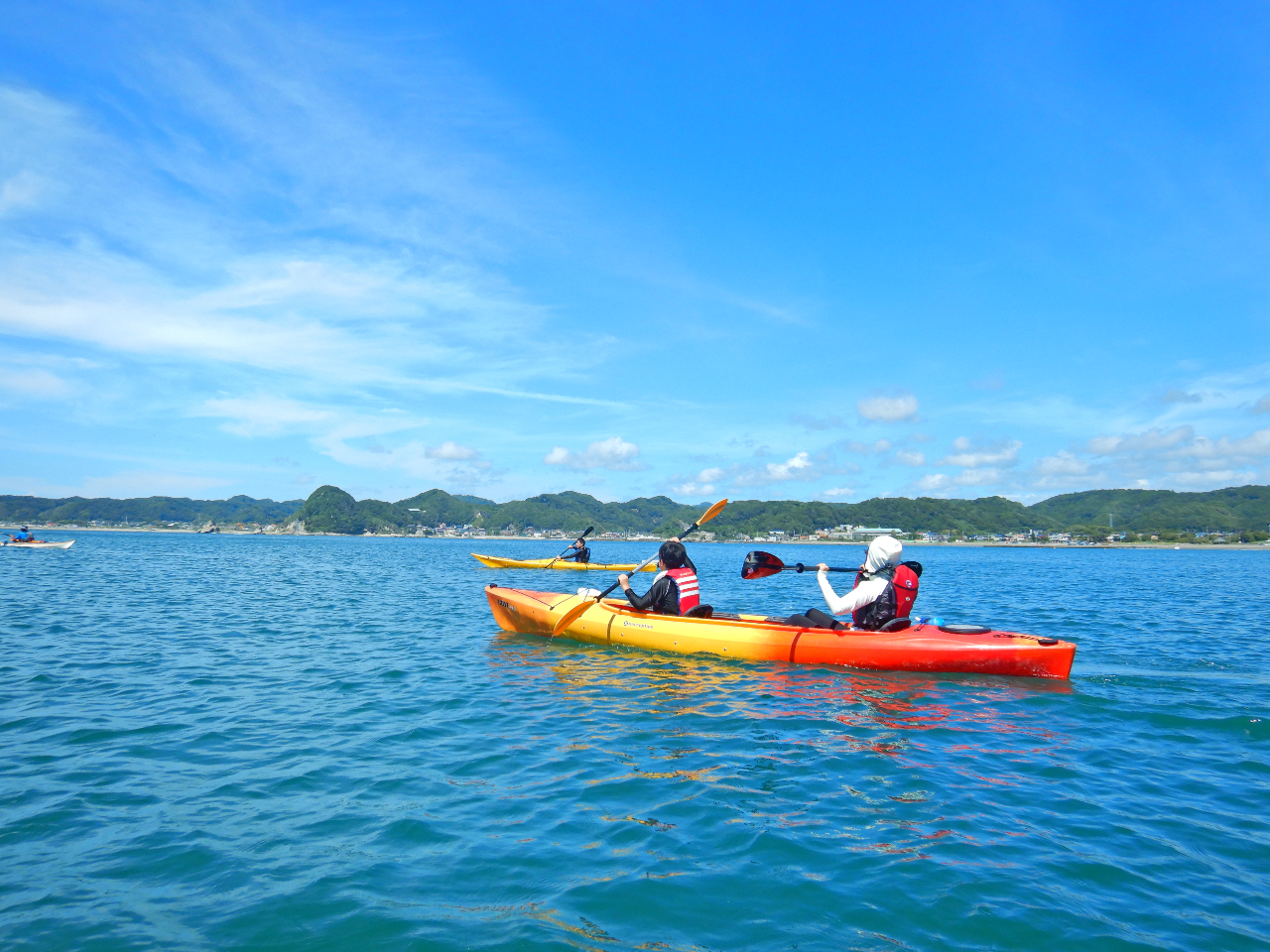 【半日カヤック体験】ご家族、グループにおススメ。安定しているカヤックで気軽に海上...