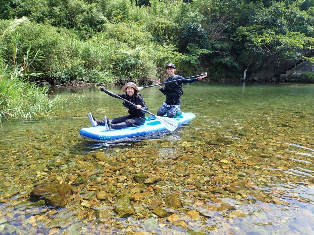 浮力もあるので大人2人でも乗れる!