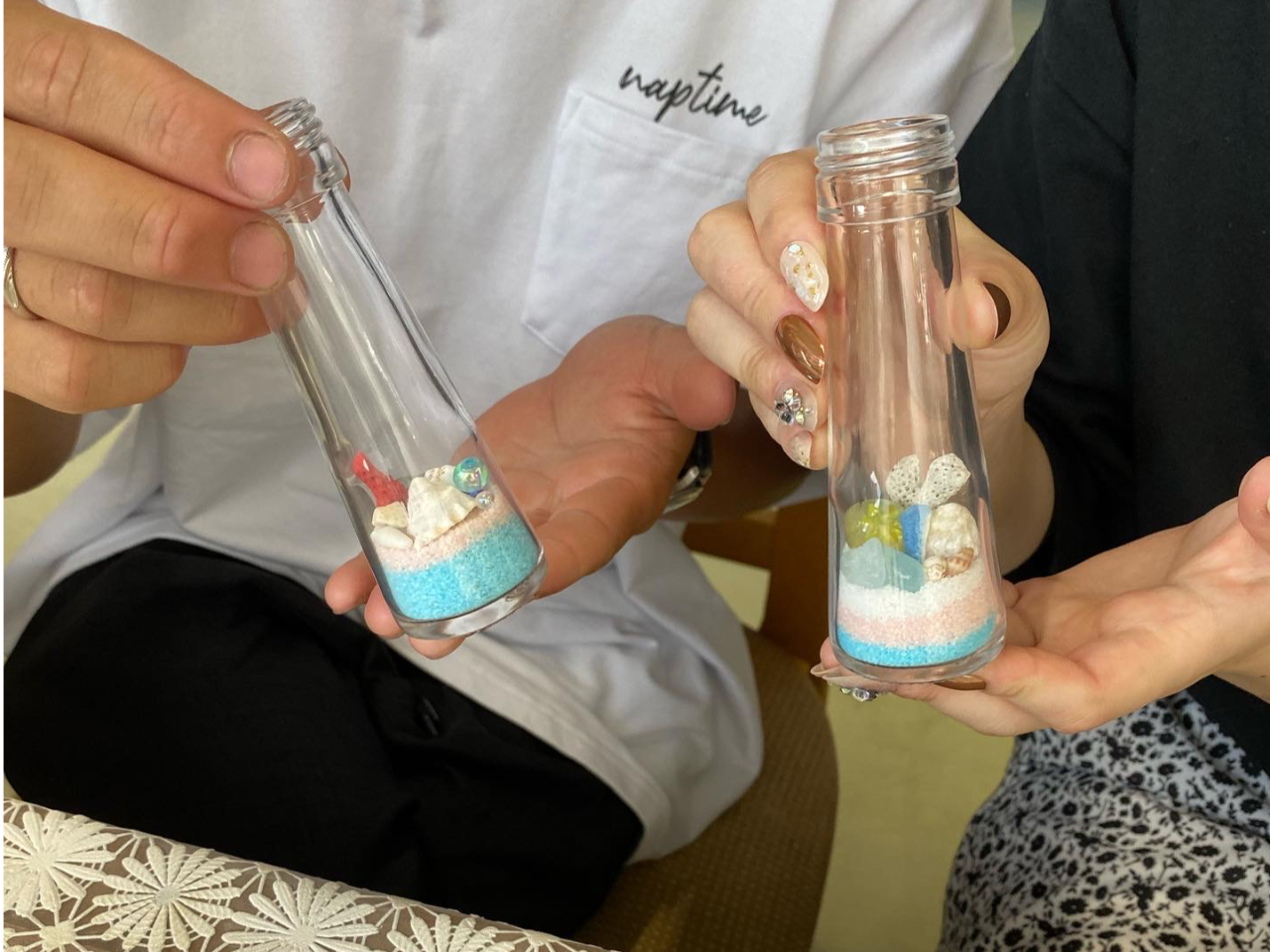 竜串シーボトル』製作体験♪～☆海辺の宝石☆シーグラスを使って、瓶の