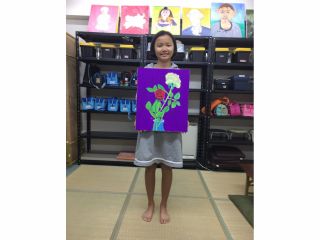 子供油絵作品と作者。