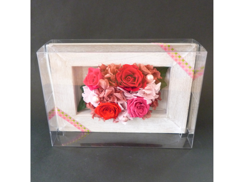 プリザーブドフラワー アレンジメント アンティークフレームアレンジ フラワースタジオ リビングカラーズ じゃらん遊び体験