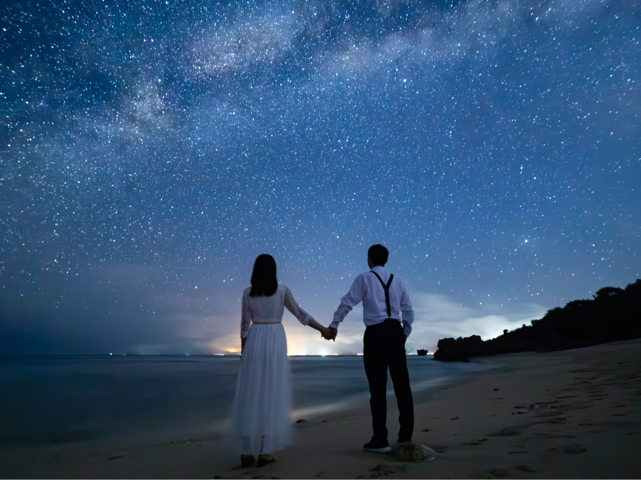 本島でも北部なら美しい星空に出会えます。撮影地に到着した時に、星空の美しさから歓声が上がることも珍しくありません。