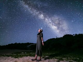 満天の星空を楽しみながら、天の川、海を背景にするなどお好みに合わせながら撮影は進行します。