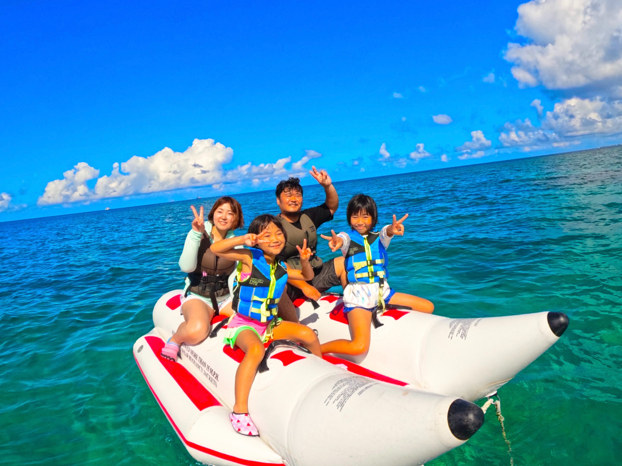 海遊びの定番3点セット♪泳げない方でも安心してお遊びできます♪もちろん絶叫好きの方も楽しめます♪