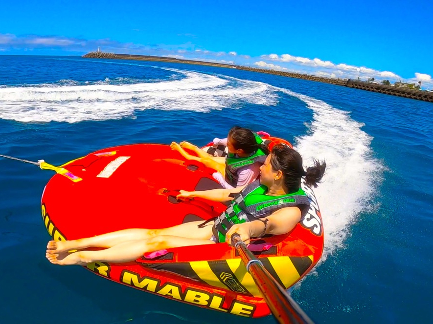 海遊びの定番3点セット♪泳げない方でも安心してお遊びできます♪もちろん絶叫好きの方も楽しめます♪