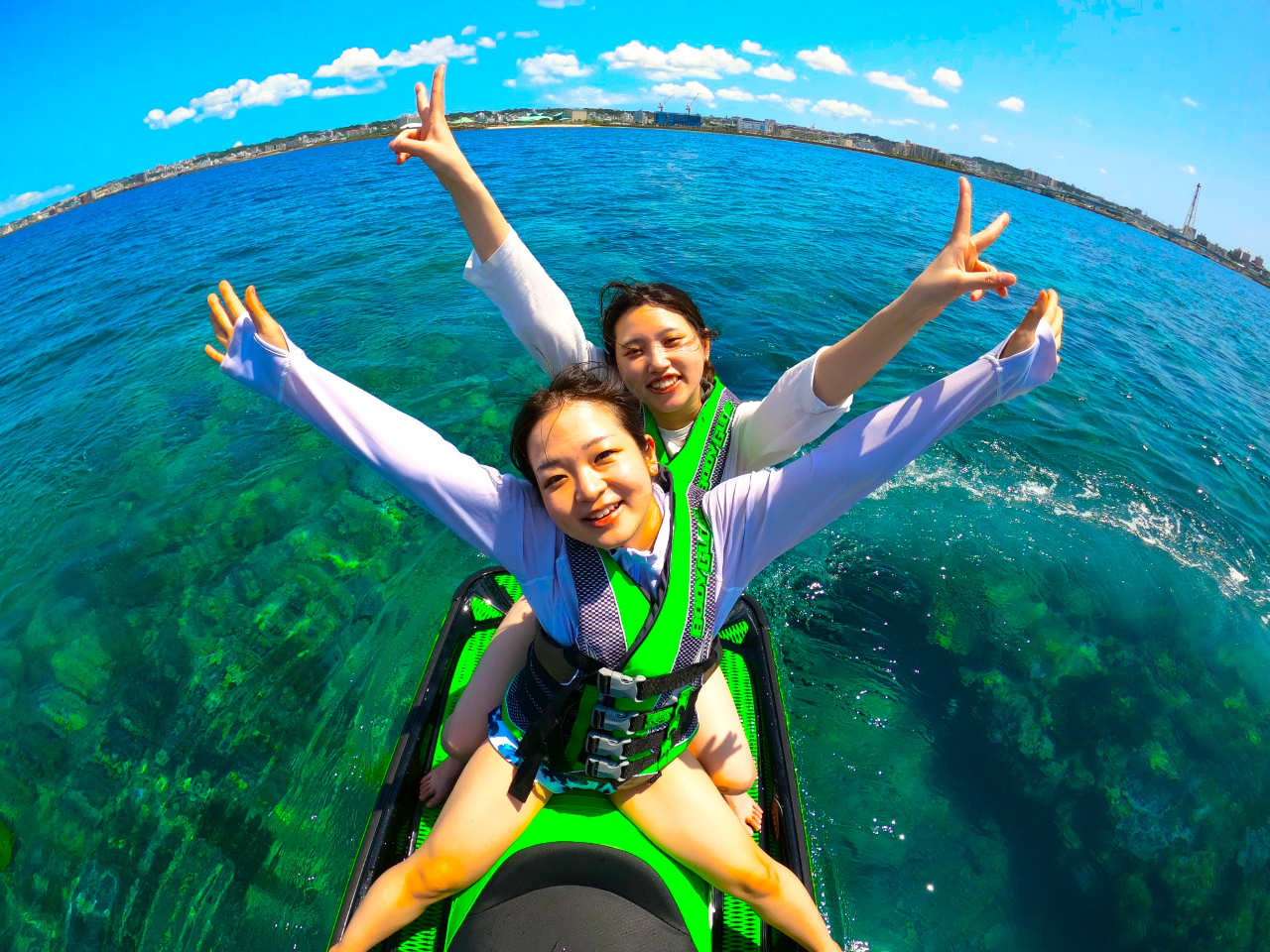 海のジェットコースター♪スピード調整出来ますので早いのが苦手な方でも楽しむことができます!