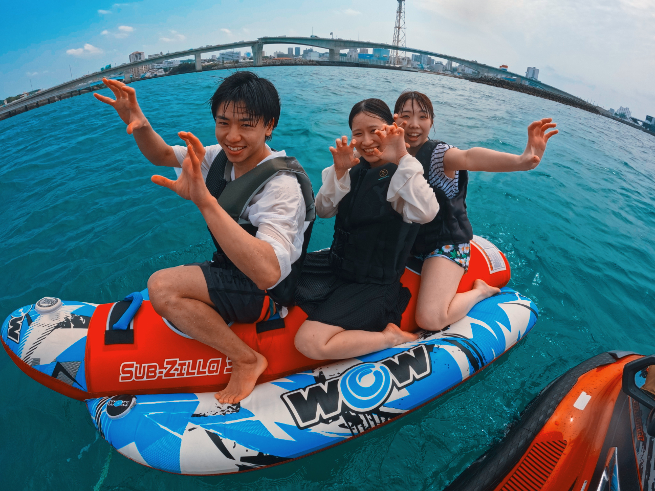 大人気のミニバナナボート♪