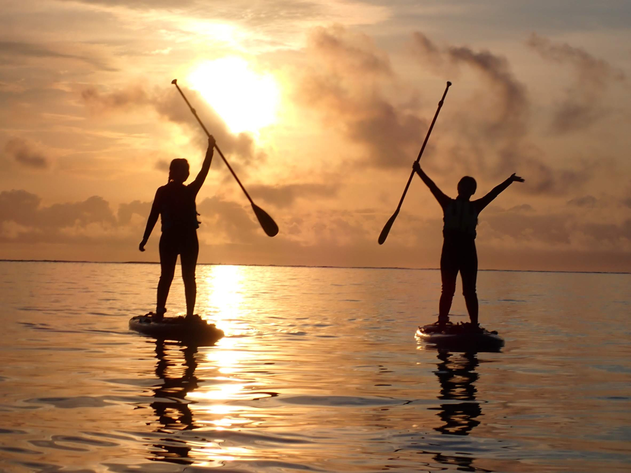 ◇【サンセットSUPツアー】☆宮古島の夕陽を見ながら海上散歩☆1