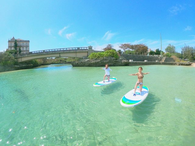 まるで海の上に浮いてるみたい!宮古ブルーでSUPヨガ★