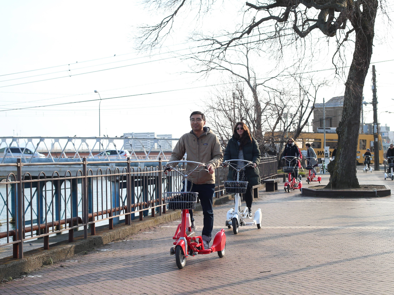 WBCで土手を快走します!