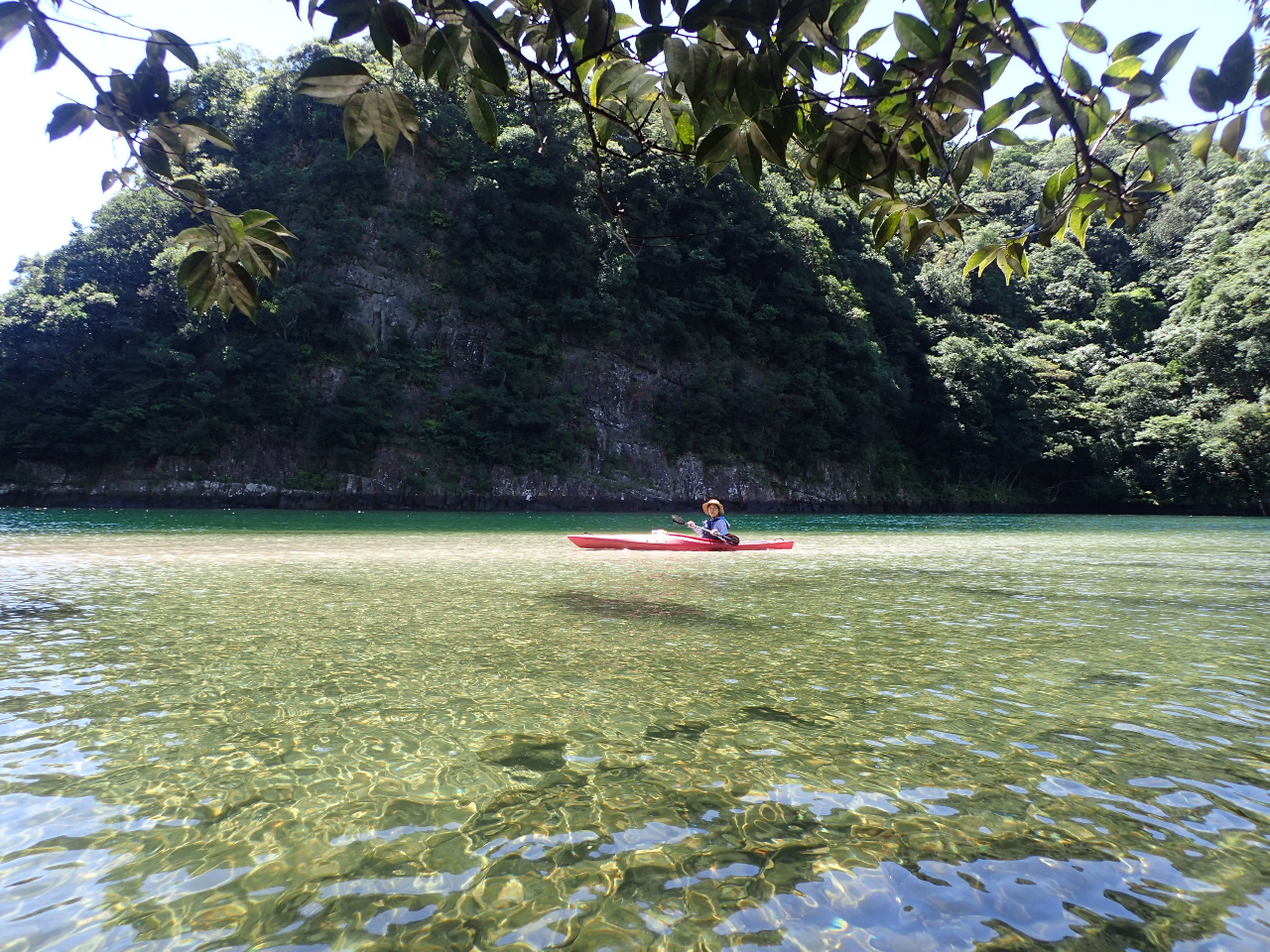 カヤックは夏の屋久島のマストアクティビティ!カヤックに乗って日常から旅に出てみませんか?時間を忘れ自然の空気・音・風・水に包まれ水面を浮遊します。