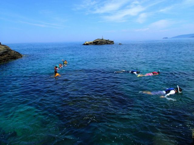 夏はシュノーケリングの楽しめます