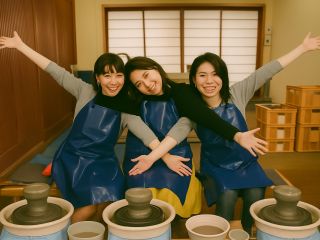 電動ロクロ・体験風景