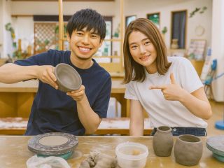 手廻しロクロを使って、気軽に楽しく作陶タイム