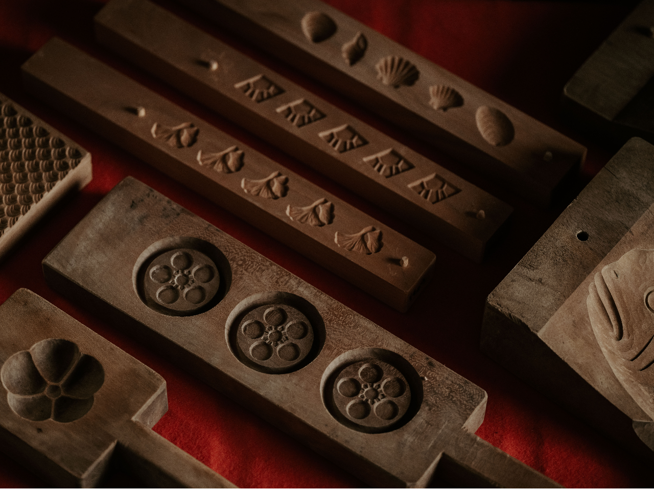 木型の展示(一部)