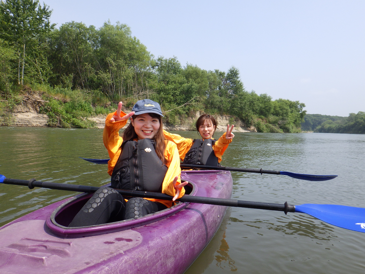 のんびりと自分たちで漕ぐと笑顔になっちゃいます。