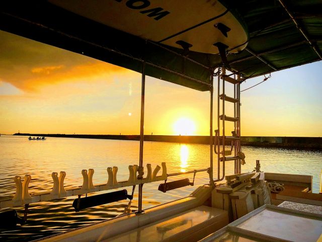 夕陽も綺麗に見えます。