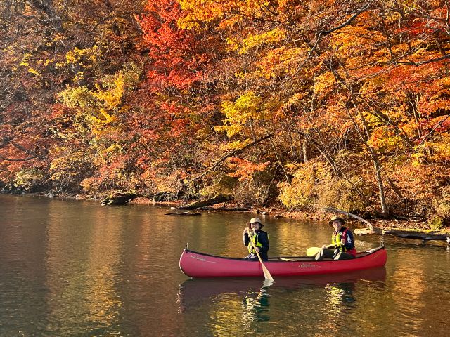秋は圧巻の紅葉...!鮮やかな木々と澄んだ空気が気持ちの良い季節です。