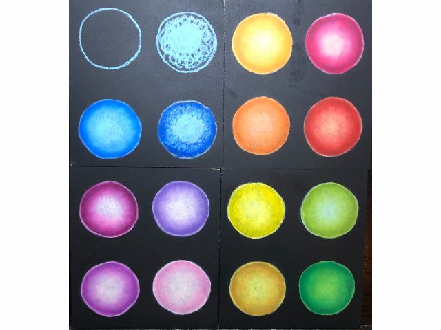 チョークアートは色鮮やかでオリジナルの色が作れます♪