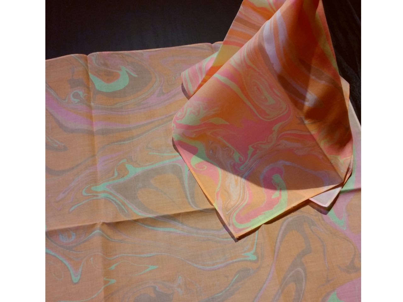 墨流し染はんかち