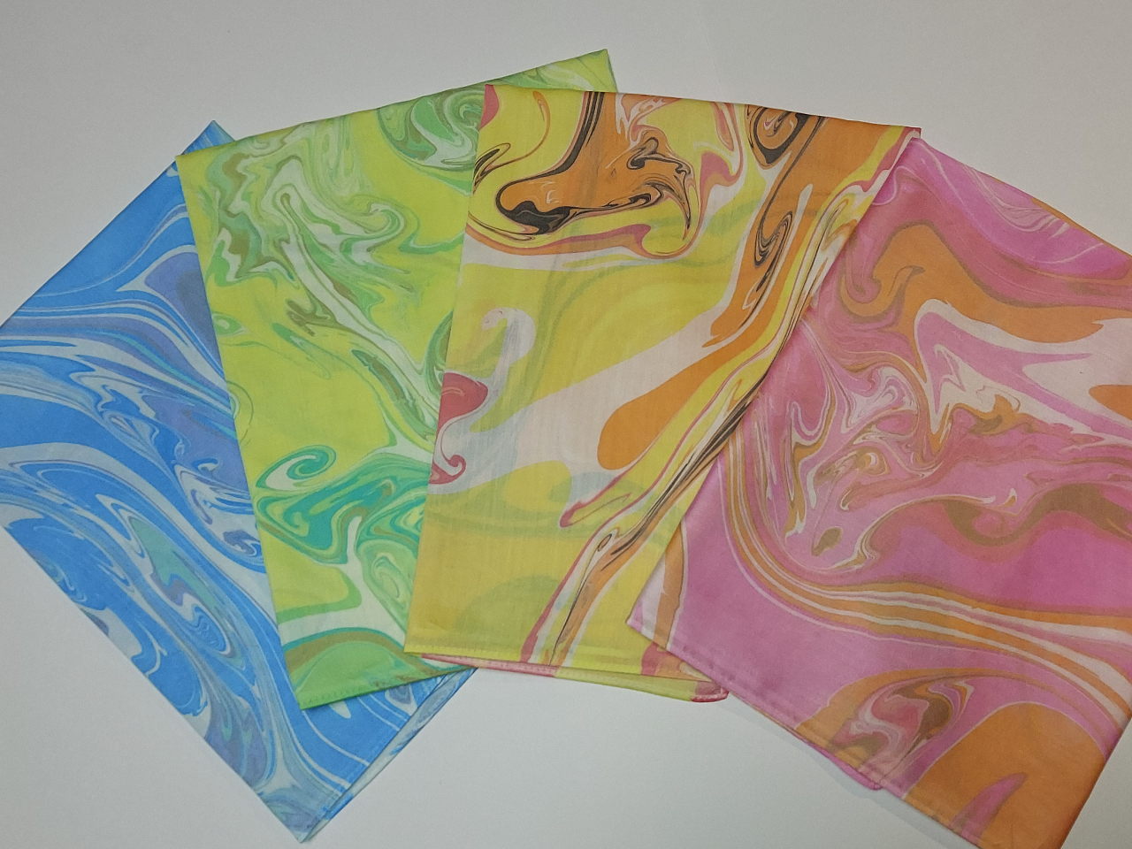 墨流し染はんかち