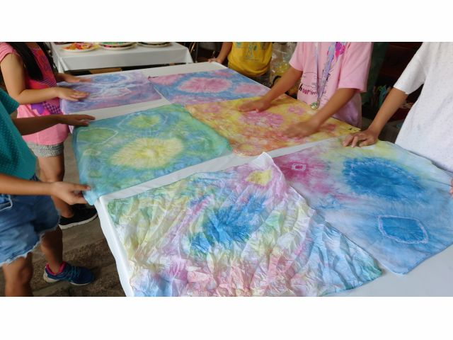 絞り染バンダナ(大判はんかち)