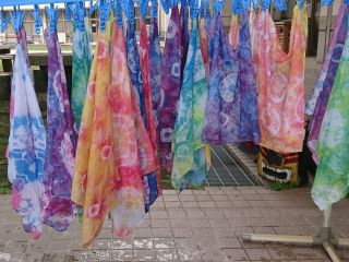 絞り染バンダナ(大判はんかち)